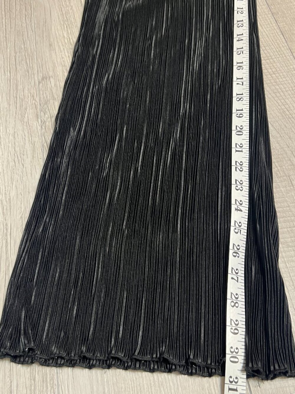 Peppermayo Black Pleated Wide Leg Pants Shiny Satin Lounge Trousers US 4 AU 8 - Picture 9 of 10
